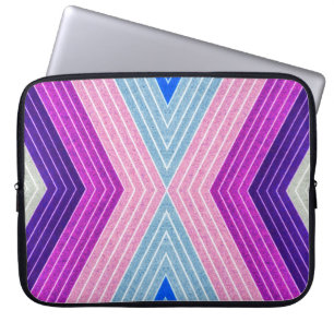 Funda Para Portátil Moderno Chevron de fibra colorida