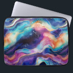 Funda Para Portátil Moderno estético de color arco iris agate purpurin<br><div class="desc">El arcoiris moderno estético y colorido agita el fondo de la textura purpurina.</div>