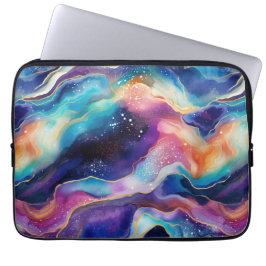 Funda Para Portátil Moderno estético de color arco iris agate purpurin