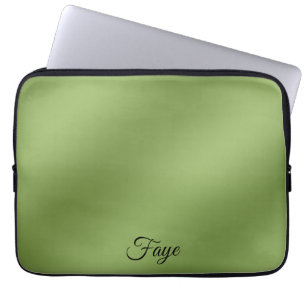 Funda Para Portátil Moderno lindo Gradiente verde sólido Patrón de ond