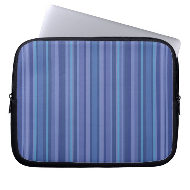 Funda Para Portátil Moderno Stripe Morado Azul (Frente)