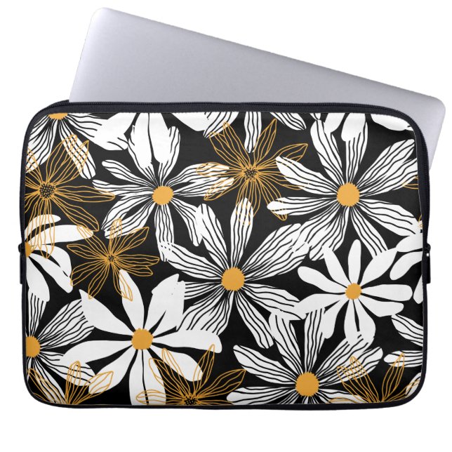 Funda Para Portátil Moderno y elegante patrón de abstracto floral de m (Frente)
