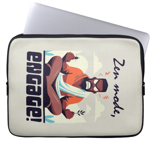 Funda Para Portátil Modo Zen, ¡Involucrar! ⚡ Adulto es un Glitch (Frente)