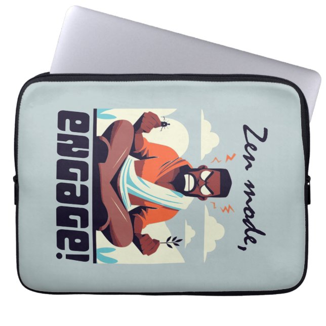Funda Para Portátil Modo Zen, ¡Involucrar! ⚡ Adulto es un Glitch (Frente)