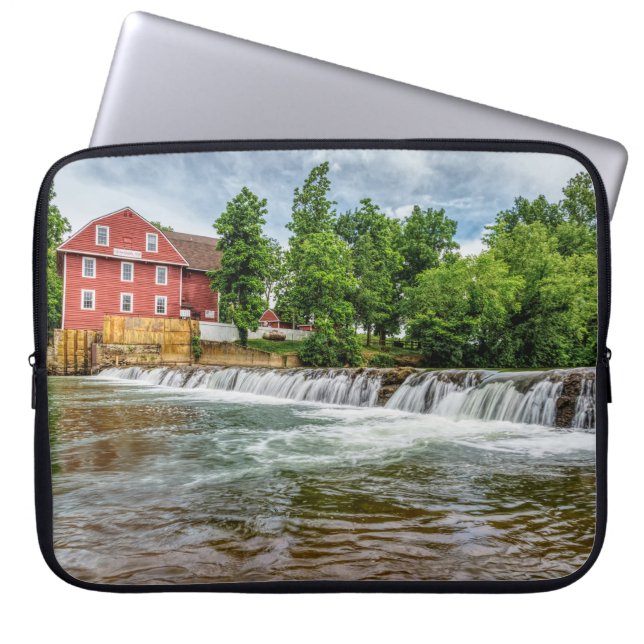 Funda Para Portátil Molino de águila de guerra y cascada (Frente)