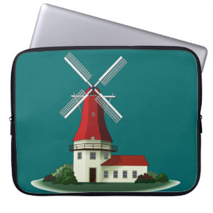 Funda Para Portátil Molino de viento de camisa hermosa