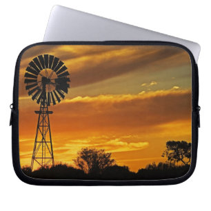 Funda Para Portátil Molino de viento y puesta de sol, William Creek, O