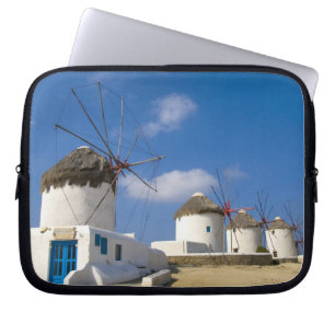 Funda Para Portátil Molinos de viento hermosos en la isla de Mykonos,