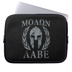 Funda Para Portátil Molon Labe Grunge Spartan Helmet