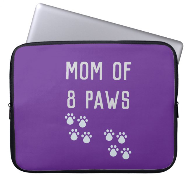 Funda Para Portátil Mom of 8 paws (Frente)