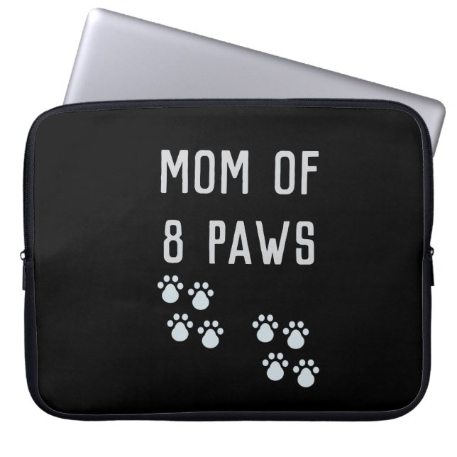 Funda Para Portátil Mom of 8 paws (Frente)