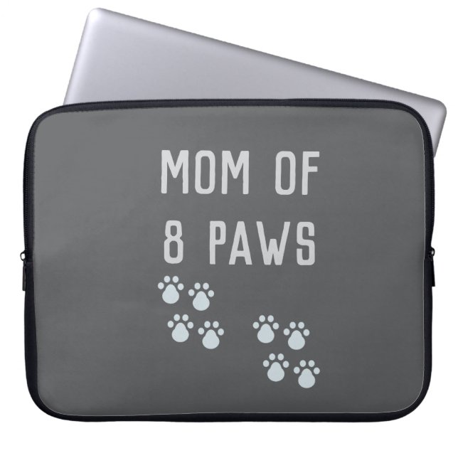 Funda Para Portátil Mom of 8 paws (Frente)