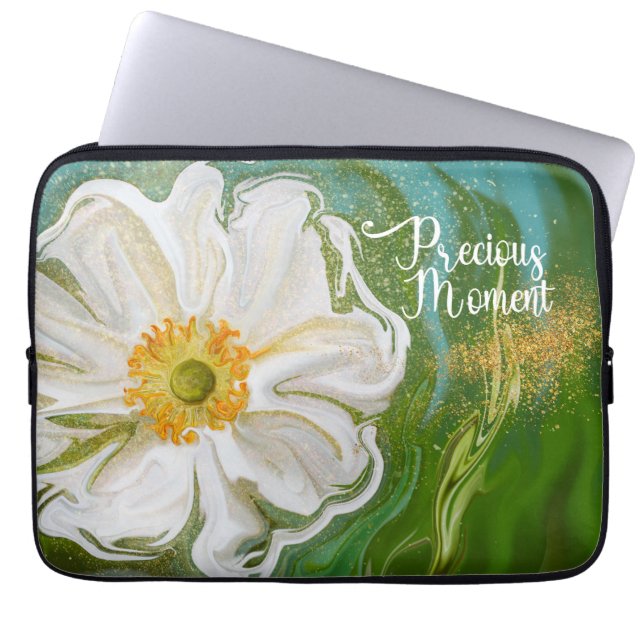 Funda Para Portátil Momento preciso - Poder floral anémico (Frente)