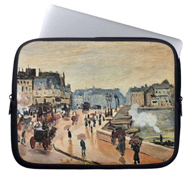 Funda Para Portátil Monet - Le Pont Neuf, pintura impresionista (Frente)