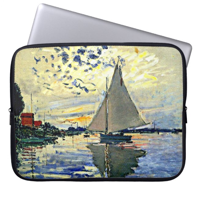 Funda Para Portátil Monet - Sailboat at le Petit Gennevilliers (Frente)