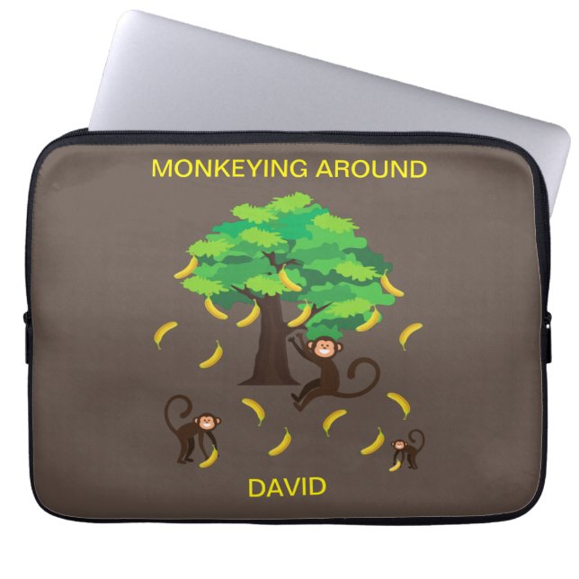 Funda Para Portátil "Monkeying Around" (Frente)