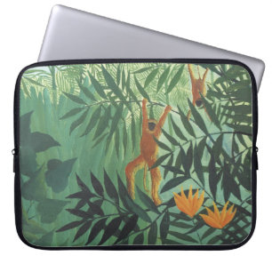 Funda Para Portátil Mono en selva de Henri Rousseau 15" ordenador