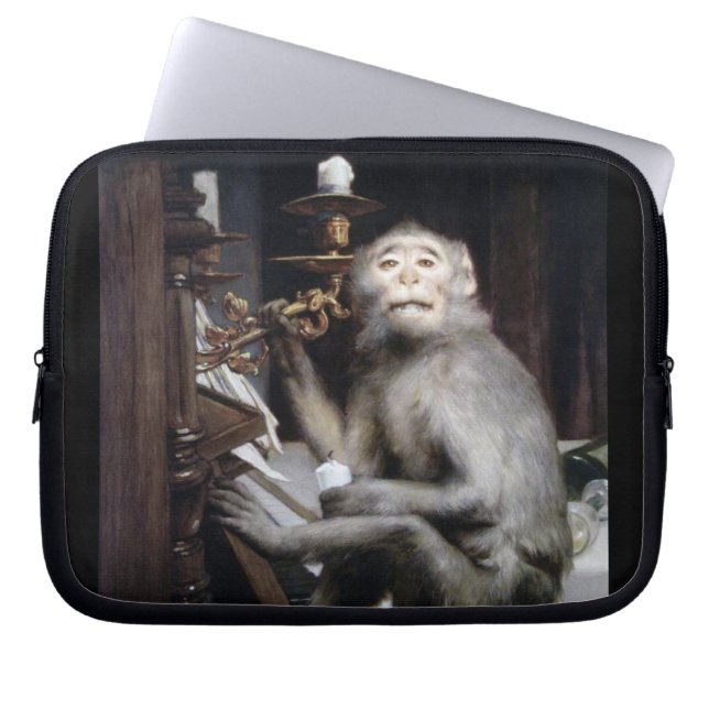 Funda Para Portátil Mono sonriente (Frente)