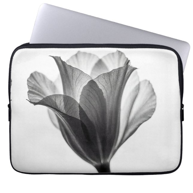 Funda Para Portátil Monochrome botanical fine art photograph (Frente)
