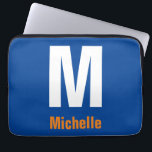 Funda Para Portátil Monogram Own Name Initial Modern Plain Minimalist<br><div class="desc">You can change the information with your own personal information with easy and useful editing tools. Thus,  you will have a product that is completely unique to you.</div>