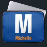 Funda Para Portátil Monogram Own Name Initial Modern Plain Minimalist<br><div class="desc">You can change the information with your own personal information with easy and useful editing tools. Thus,  you will have a product that is completely unique to you.</div>