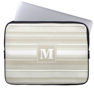 Funda Para Portátil Monogram sandstone stripes