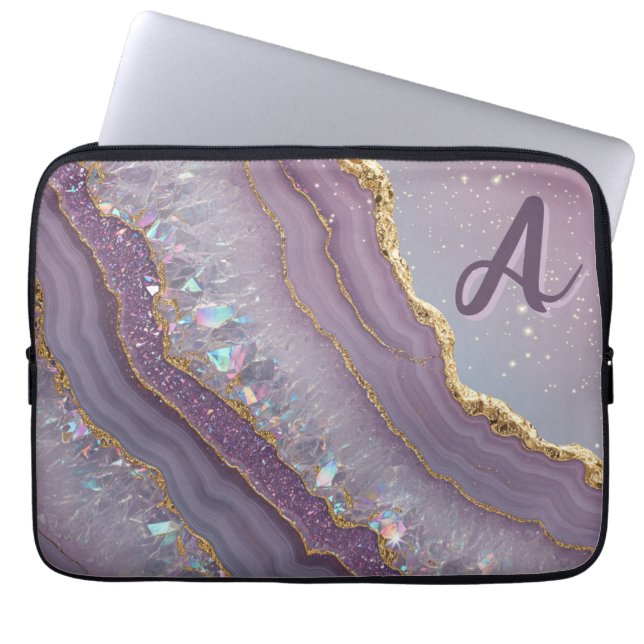 Funda Para Portátil Monograma Amethyst Aurora (Frente)