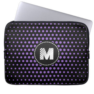 Funda Para Portátil Monograma Ametist Techno Dots Moderno