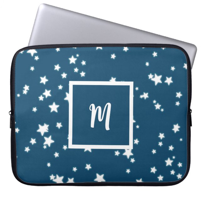 Funda Para Portátil Monograma de estrellas (Frente)