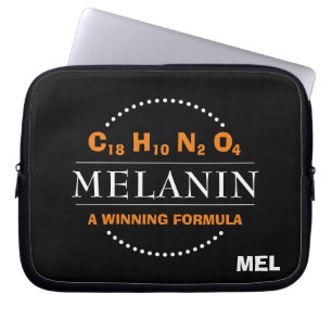 Funda Para Portátil Monograma de fórmula ganadora de MELANIN