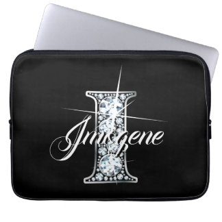 Funda Para Portátil Monograma de imitación de diamantes
