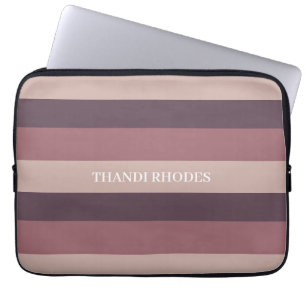 Funda Para Portátil Monograma de la paleta de colores de bandas Rubor