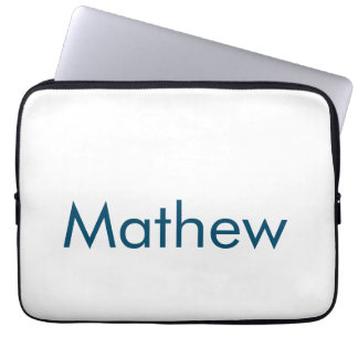 Funda Para Portátil monograma de letra inicial simple añade tu nombre