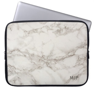 Funda Para Portátil Monograma de mármol