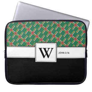 Funda Para Portátil Monograma de portátil DOMINICA FLAG Christian Scri