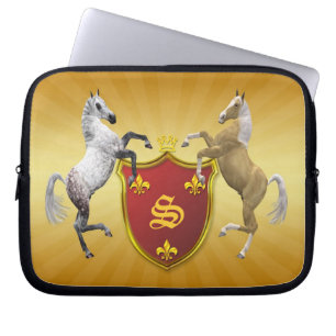 Funda Para Portátil Monograma de su propio escudo de armas