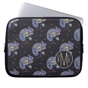 Funda Para Portátil Monograma del lagarto el   de Zentangle
