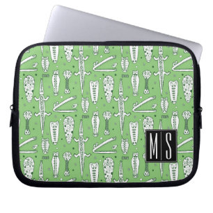 Funda Para Portátil Monograma del modelo el del cocodrilo del