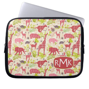 Funda Para Portátil Monograma del paraíso el de la selva