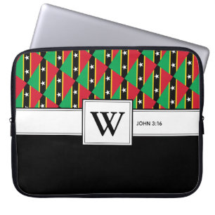 Funda Para Portátil Monograma del portátil ST KITTS NEVIS Christian Sc