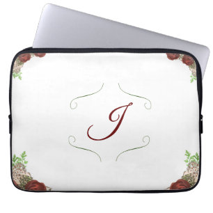 Funda Para Portátil Monograma Floral