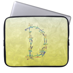 FUNDA PARA PORTÁTIL MONOGRAMA FLORAL D