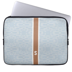 Funda Para Portátil Monograma geométrico del modelo del extracto
