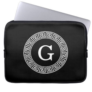 Funda Para Portátil Monograma inicial de marco de recambio de la llave