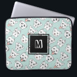 Funda Para Portátil Monograma lindo del modelo del perro de Terrier de<br><div class="desc">Desde entonces adoptara mi perro del pitbull,  Nami,  he hecho abogado para los pitbulls. Son tan leal y cariñosa. Dibujé diversas clases de pitbulls con la diversa expresión facial usando una pluma del cepillo y pluma de la tinta.</div>