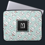 Funda Para Portátil Monograma lindo del modelo del perro de Terrier de<br><div class="desc">Desde entonces adoptara mi perro del pitbull,  Nami,  he hecho abogado para los pitbulls. Son tan leal y cariñosa. Dibujé diversas clases de pitbulls con la diversa expresión facial usando una pluma del cepillo y pluma de la tinta.</div>