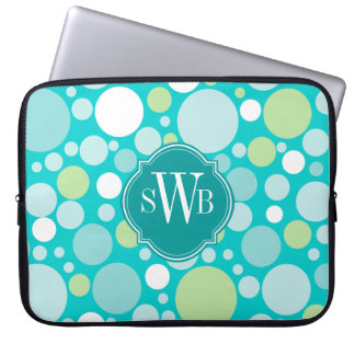 Funda Para Portátil Monograma loco del modelo del lunar personalizado