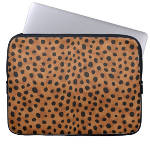 Funda Para Portátil Monograma marrón elegante de la impresión del