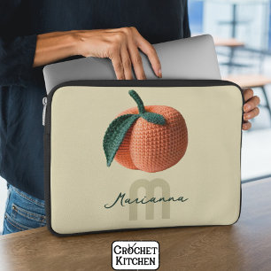 Funda Para Portátil Monograma Nombre Mínimo Moderno Engranaje