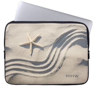 Funda Para Portátil Monograma personalizado Mangas Starfish para portá